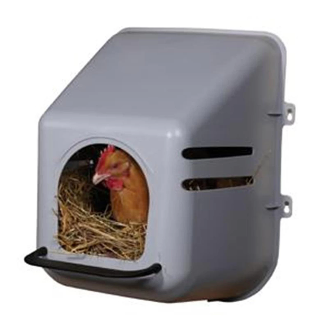 Miller Manufacturing Single Plastic Nesting Box - Gray 6 Miller Manufacturing Single Plastic Nesting Box - Gray - Image 4