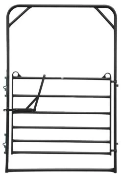 PRIEFERT 6'X9' PREMIER BOW GATE TALL - GREY