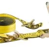 Erickson - 2"x20' Ratchet Strap 10,000lb J-Hooks W/ Floating D-Ring