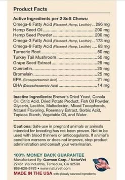 Naturvet Hemp Allergy Aid Soft Chews For Dogs - 60 Count 7 Naturvet Hemp Allergy Aid Soft Chews For Dogs - 60 Count -Ranch & farm shop only. 2023535 03 84732.1637592942