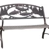 Painted Sky Trout Cast Iron Bench -Ranch & farm shop only. 2184790 01 36635.1673454842