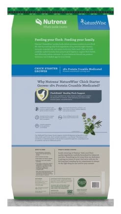 Nutrena Naturewise Chick Starter Grower Feed - Medicated - 40lbs -Ranch & farm shop only. 2238170 2 19902.1646693172