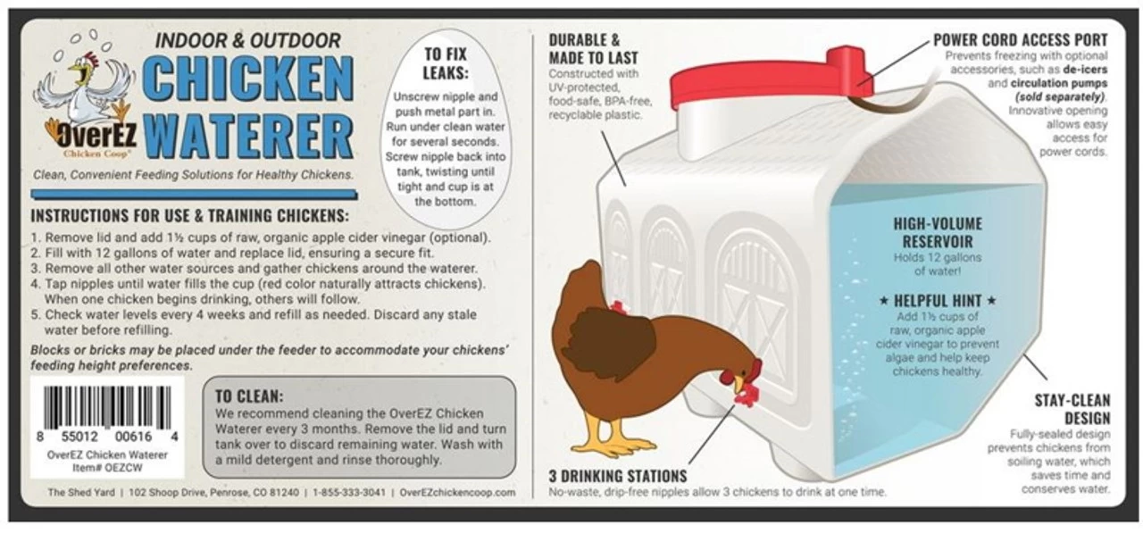 OverEZ Chicken Waterer 4 OverEZ Chicken Waterer - Image 2