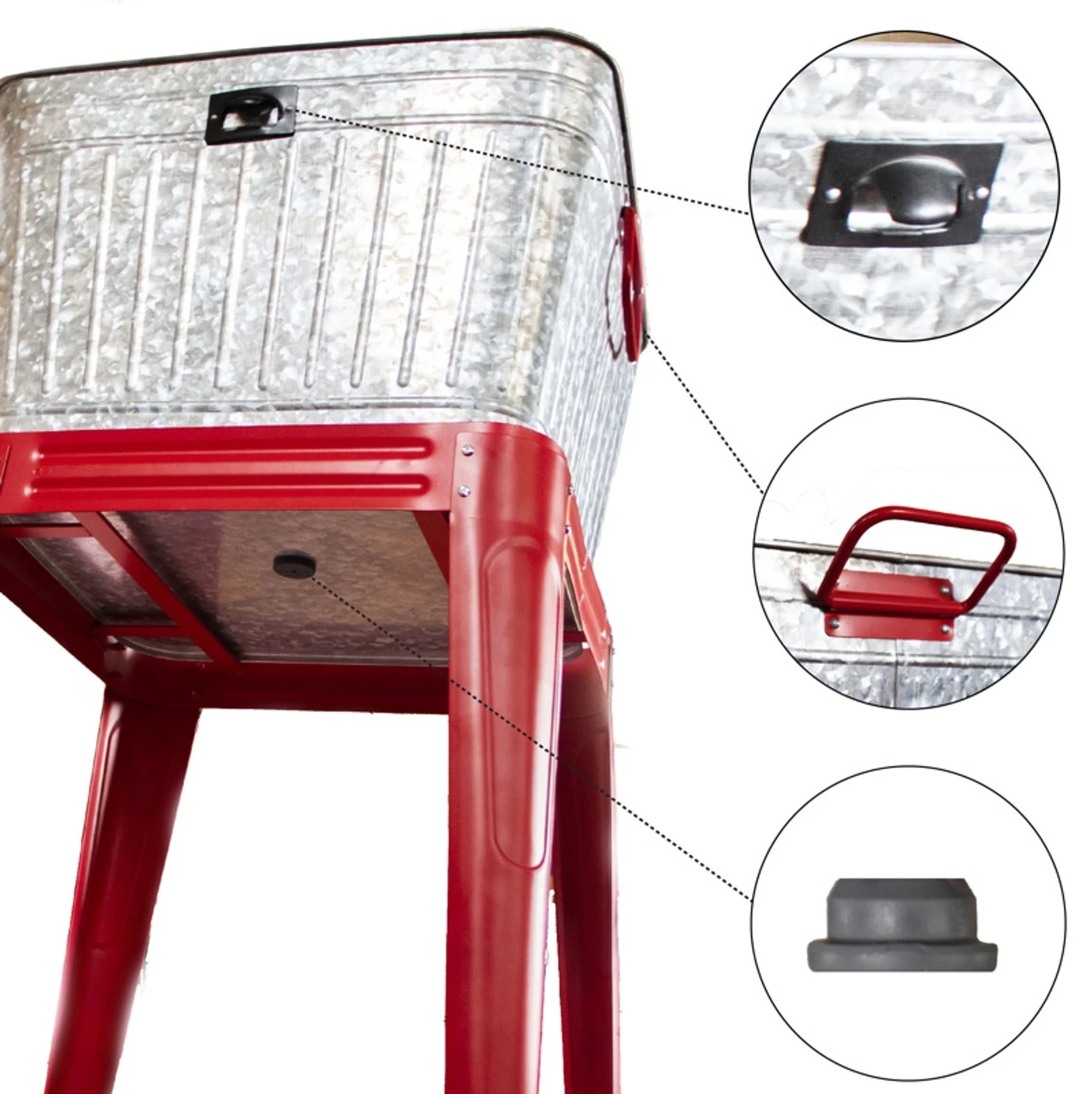 Backyard Expressions Galvanized Washtub With Handles