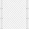 MASTER HALCO 26608 FRAMED WALK GATE 42 X 48
