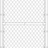 MASTER HALCO 26610 FRAMED WALK GATE 42 X 72