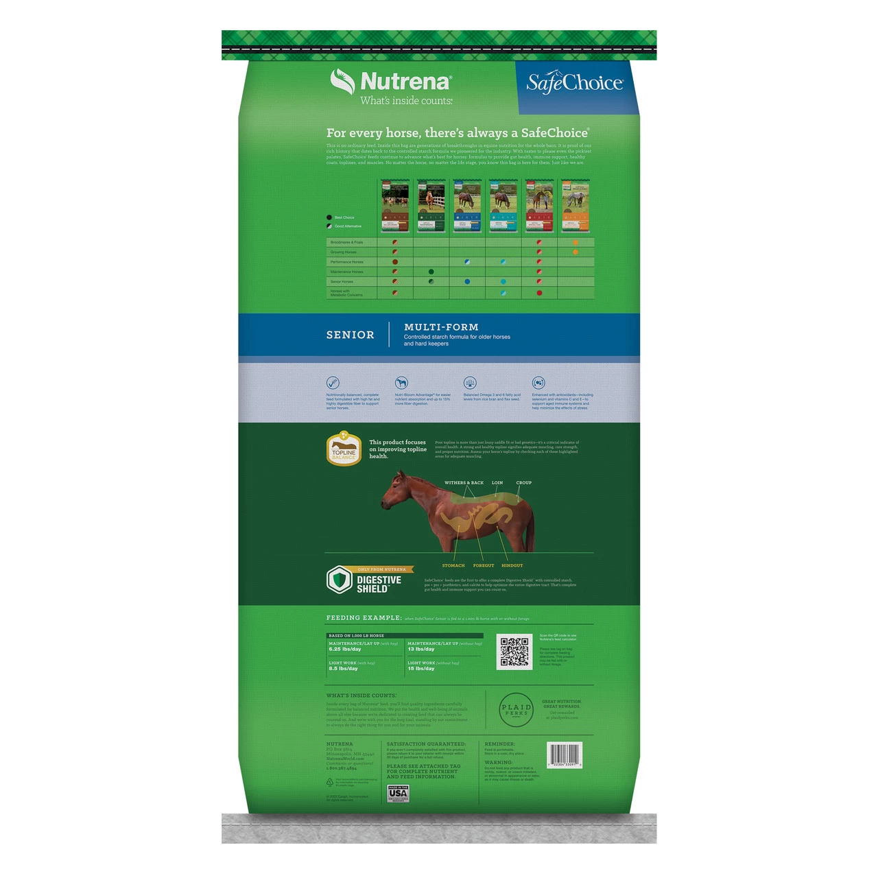 Nutrena SafeChoice Senior Horse Feed - 50lb Bag 4 Nutrena SafeChoice Senior Horse Feed - 50lb Bag - Image 2