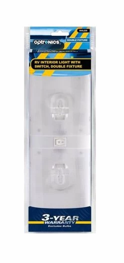 Optronics Rvil22S Double Fixture - White -Ranch & farm shop only. 2748465 2 38417.1673552204