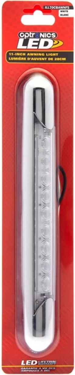 Optronics  White LED Awning Light, No Switch, Chrome Snap-on Beze 11" -Ranch & farm shop only. 2748490 2 43873.1673551870