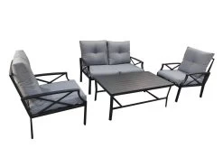 Backyard Expressions 4PCS Conversation Set With Olifen Fabric