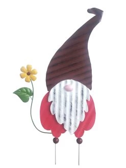 Metal Gnome Garden Stake