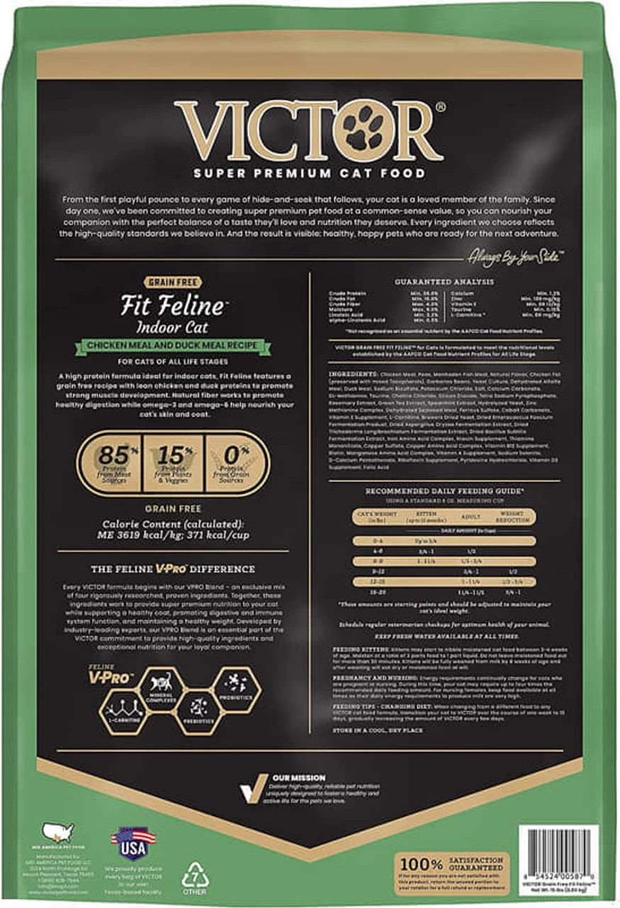 Victor Super Premium Cat Food Grain Free Fit Feline Dry Cat 4 Victor Super Premium Cat Food Grain Free Fit Feline Dry Cat - Image 2