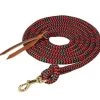 Weaver Leather Poly Cowboy Lead With Snap Black/Red/Gray 5/8'X10" -Ranch & farm shop only. 2899005 1 58608.1698943845