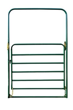 PRIEFERT ROUND ECONOMY BOW GATE 6'X9' - GREEN -Ranch & farm shop only. 656390 01 45115.1630129590