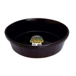 Miller Mfg. - 8-Quart Rubber Hog Feeder Pan - Black