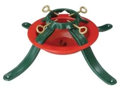 Holiday Basix #5164 Steel Christmas Tree Stand (Red & Green) - 7' Tree