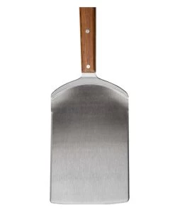 Traeger 10 Inch Wide Blade Stainless Steel Spatula With Teak Wood Handle